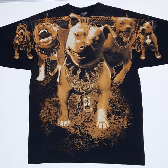 Other - Vintage Pit Bull all over print T shirt size XL